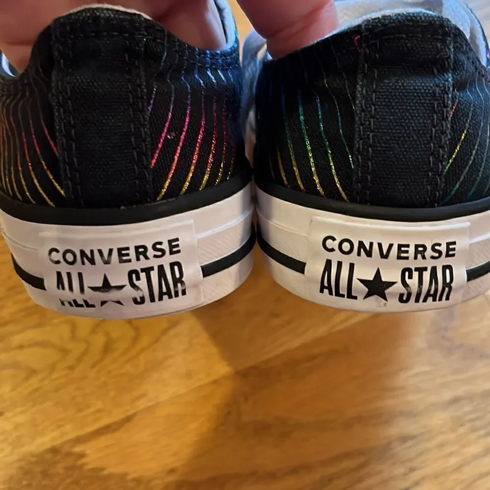Converse Chuck Taylor All Star Ox "All Of the Stars" Women Shoes Black-White- 7M - Picture 8 of 16